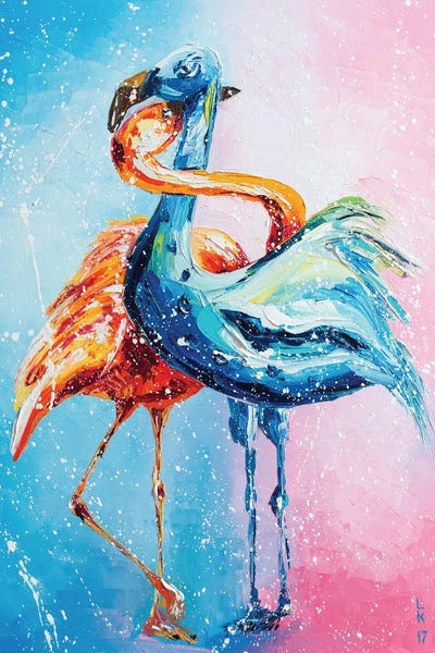 Love Birds: Flamingos In Love by KuptsovaArt