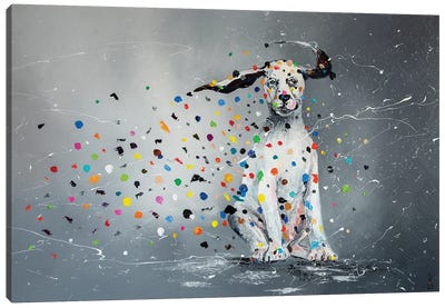 Blow Me Away Canvas Art Print - Dalmatian Art