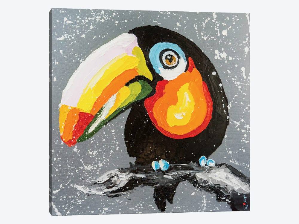 Funny Toucan by KuptsovaArt 1-piece Canvas Print