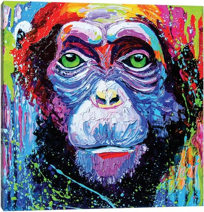 I'm Chimpanzee I Canvas Art Print - Emotive Animals