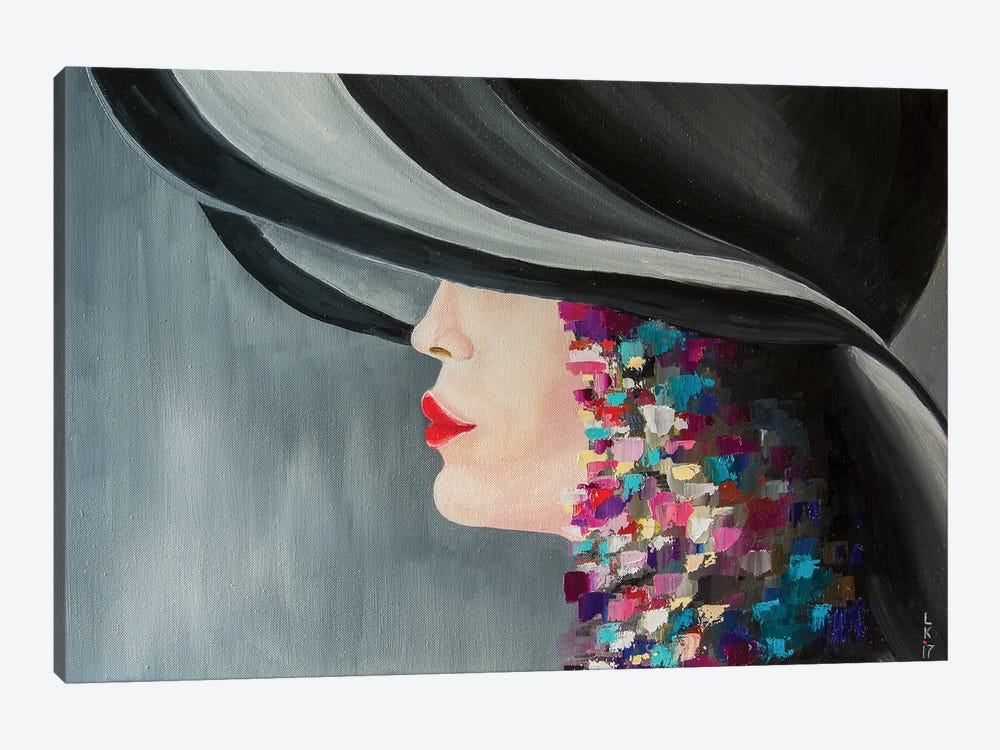 Lady In Black Hat by KuptsovaArt 1-piece Art Print