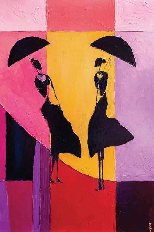 Ladies Under Umbrellas