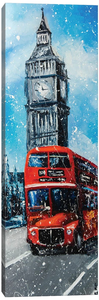 London Rain Canvas Art Print - Big Ben