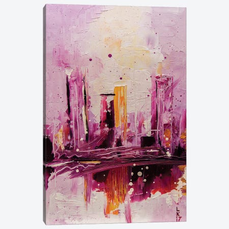 Purple City Canvas Print #KPV237} by KuptsovaArt Art Print