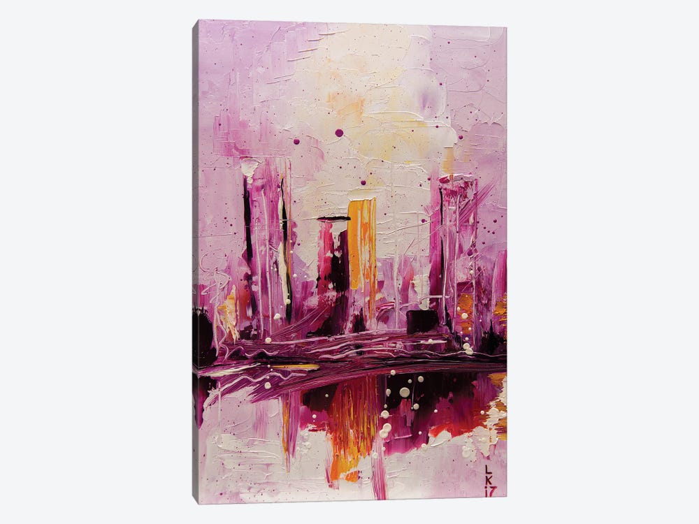 Purple City by KuptsovaArt 1-piece Art Print