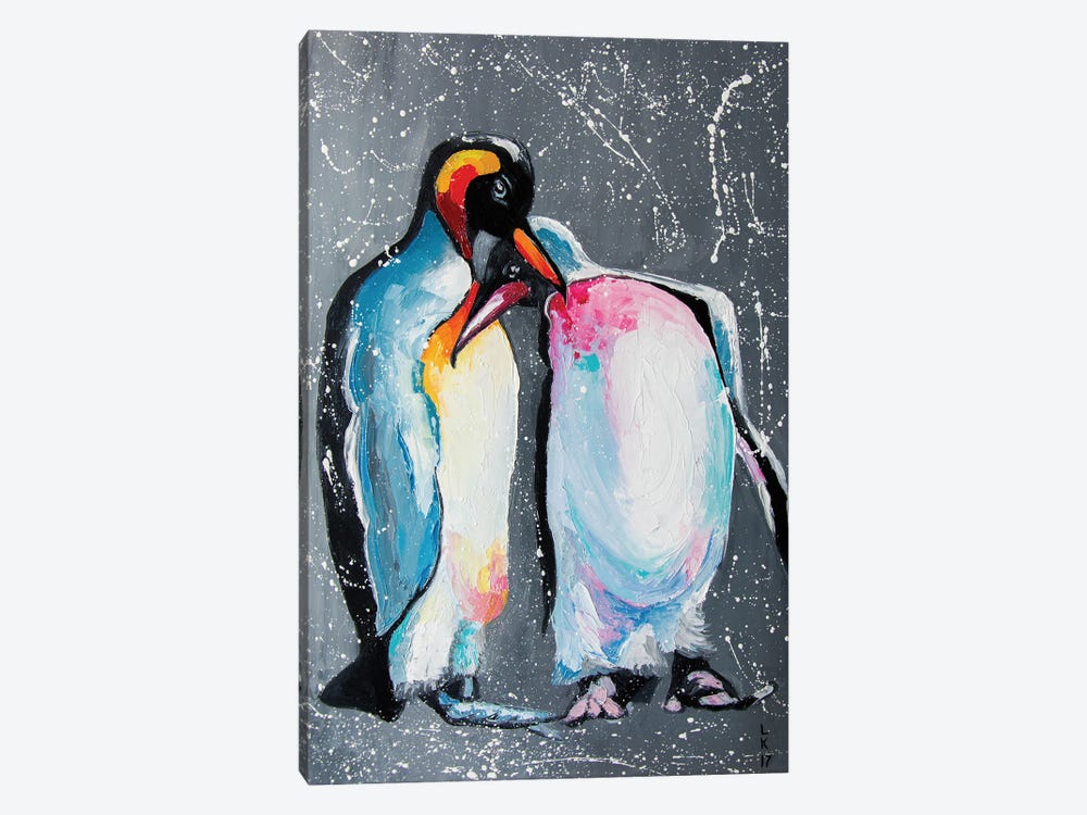 Penguins In Love by KuptsovaArt 1-piece Art Print