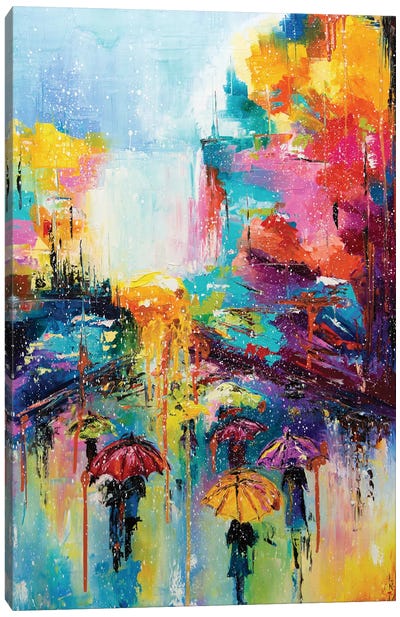 Rain Fall Down Canvas Art Print - KuptsovaArt