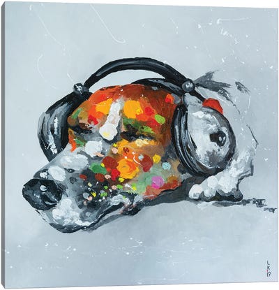 Blues For Dog Canvas Art Print - The Modern Man's Best Friend