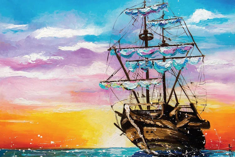 Ship In The Sunset