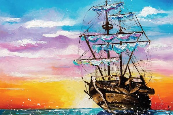 Ship In The Sunset