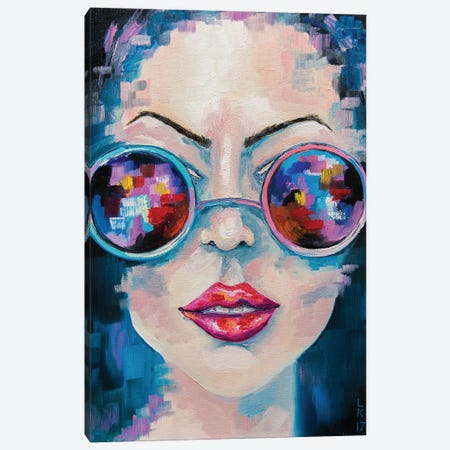 Girl In Sunglasses Canvas Print #KPV259} by KuptsovaArt Canvas Art