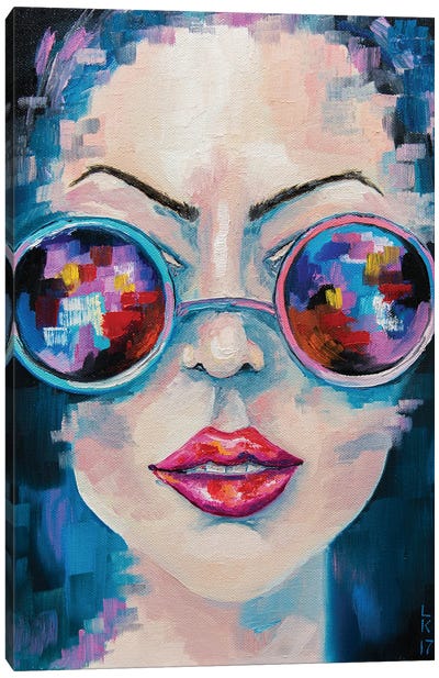 Girl In Sunglasses Canvas Art Print - KuptsovaArt