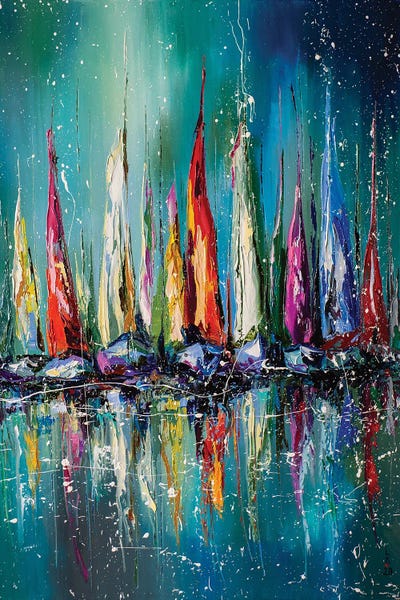 Harbors: Boats In The Harbor by KuptsovaArt