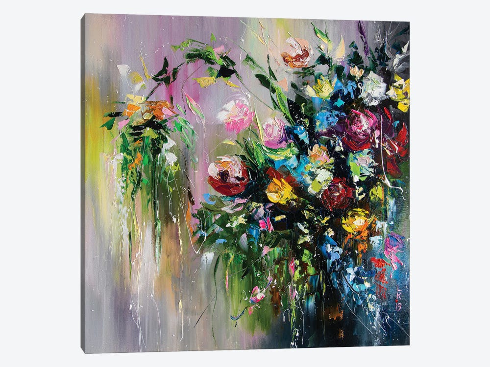 Bouquet Of Wild Flowers by KuptsovaArt 1-piece Canvas Print