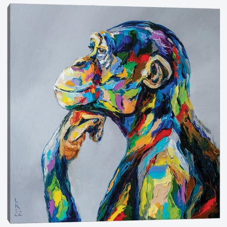 Dreaming Chimp I Canvas Print #KPV292} by KuptsovaArt Canvas Artwork