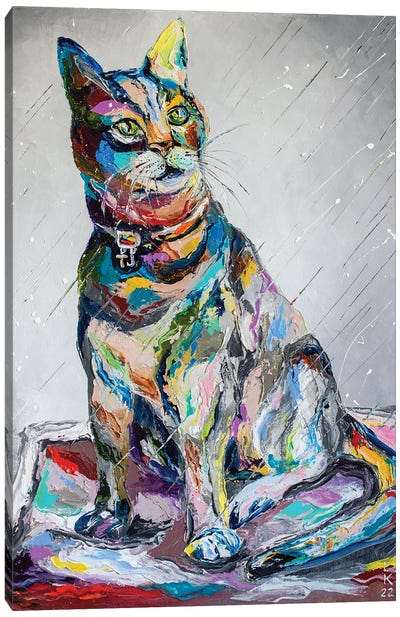 Cat Tj Canvas Art Print - KuptsovaArt