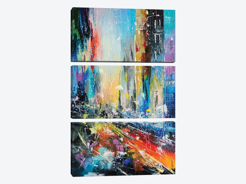 Abstract Cityscape VI by KuptsovaArt 3-piece Canvas Art Print