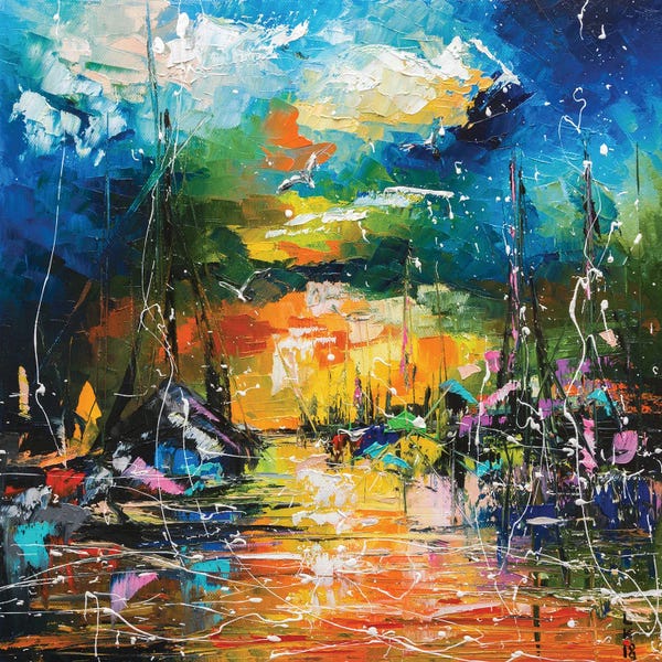 Harbors: Evening Harbor by KuptsovaArt