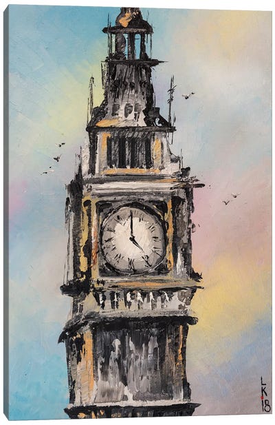 Five O'Clock Canvas Art Print - Big Ben