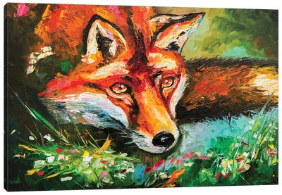 Red Hunter Canvas Art Print - KuptsovaArt