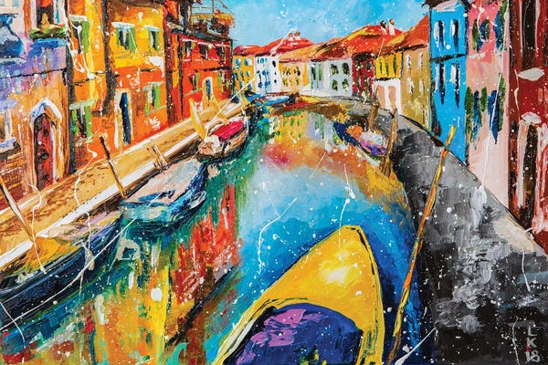 Canoes: Water Channel by KuptsovaArt