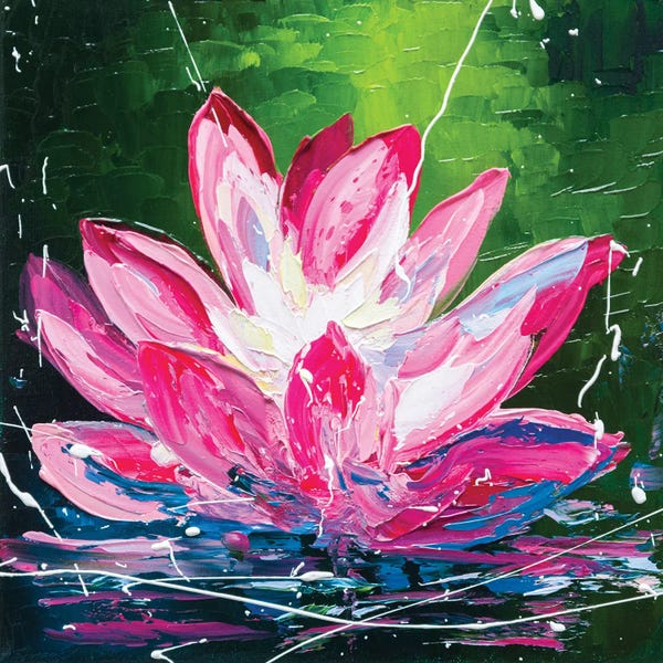 Water Lilies: Pink Water Lily by KuptsovaArt