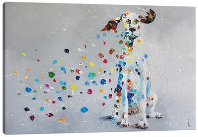 Blow Me Away I Canvas Art Print - Dalmatian Art