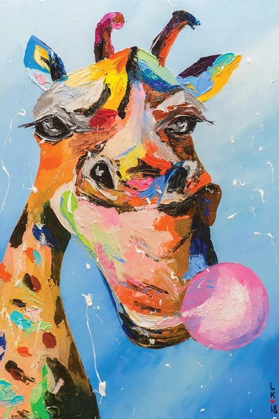 Giraffes: I Love To Blow by KuptsovaArt