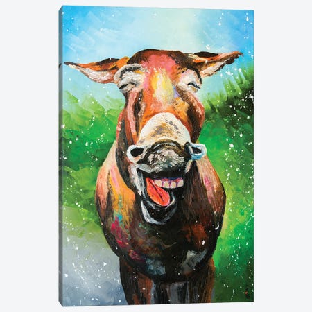 Can Animals Smile? Canvas Print #KPV36} by KuptsovaArt Canvas Art Print