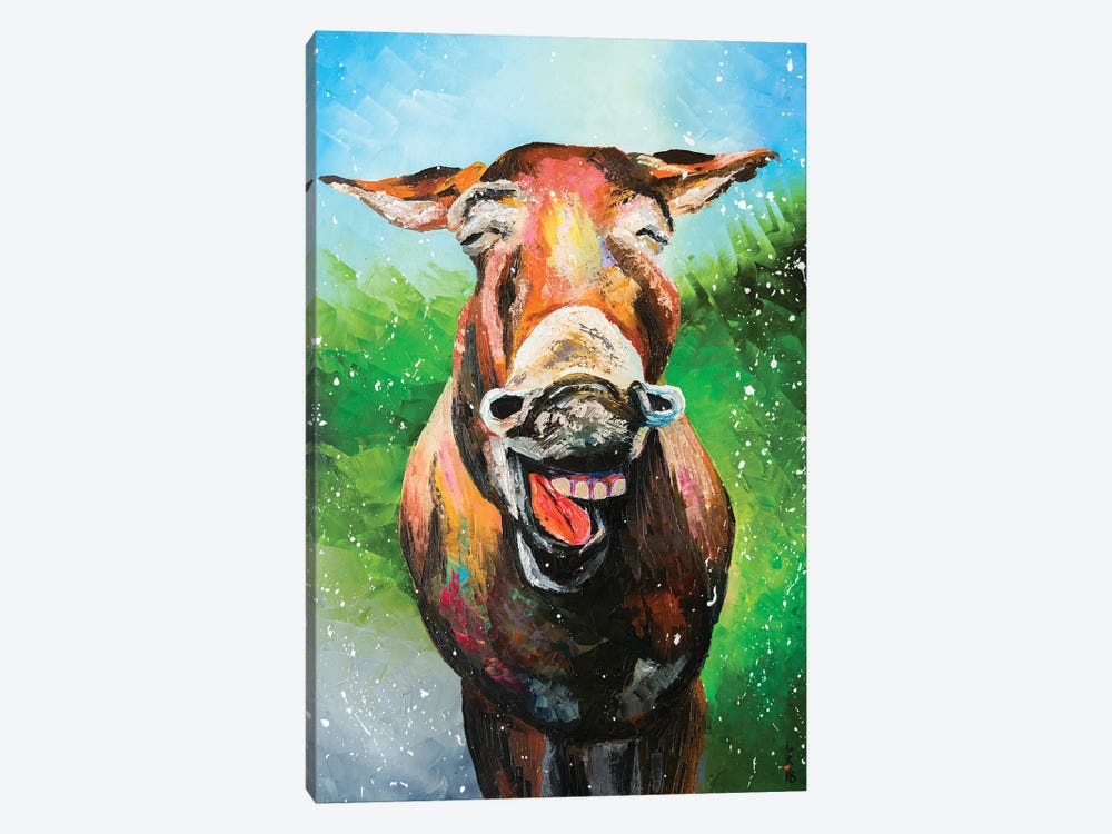 Can Animals Smile? by KuptsovaArt 1-piece Canvas Wall Art