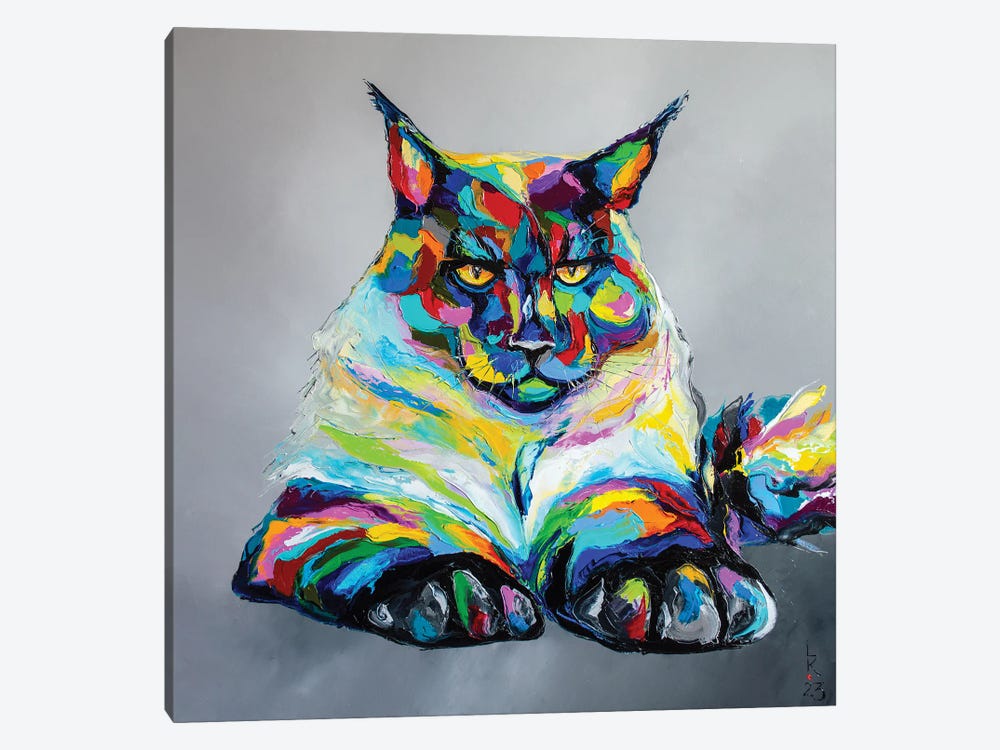 Serious Maine Coon by KuptsovaArt 1-piece Canvas Wall Art