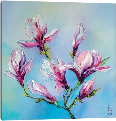 Blooming Magnolia Canvas Art Print - KuptsovaArt