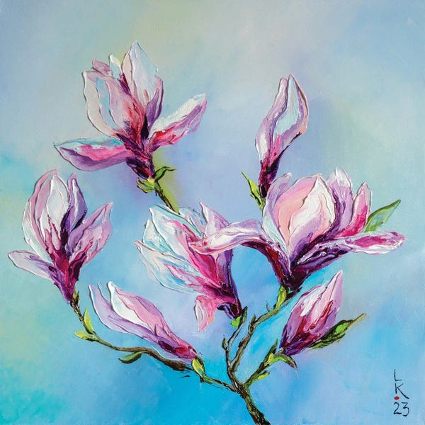 Magnolias: Blooming Magnolia by KuptsovaArt