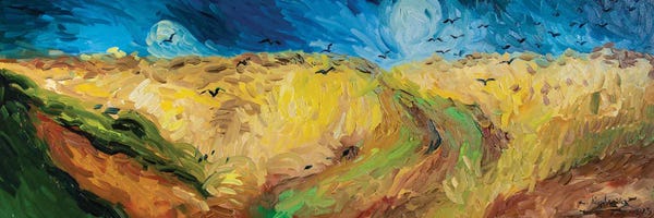 Wheat Field With Crows