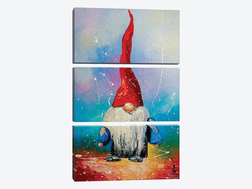 I'm Gnome by KuptsovaArt 3-piece Canvas Print