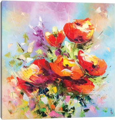Red Poppies Canvas Art Print - KuptsovaArt