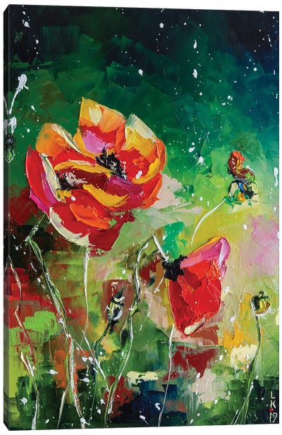 Red Poppies II Canvas Art Print - KuptsovaArt