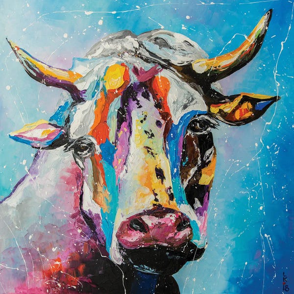 Artists From Ukraine: Colorful Cow by KuptsovaArt