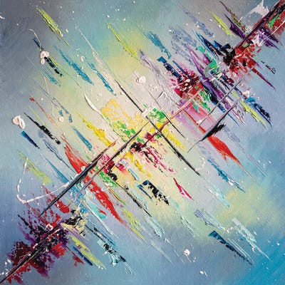 Colorful Diagonal by KuptsovaArt canvas print