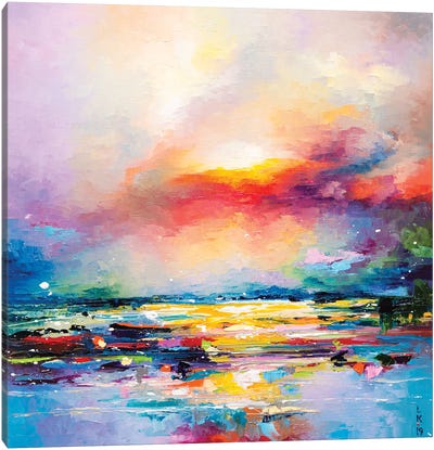 Sunset At The Sea Canvas Art Print - KuptsovaArt