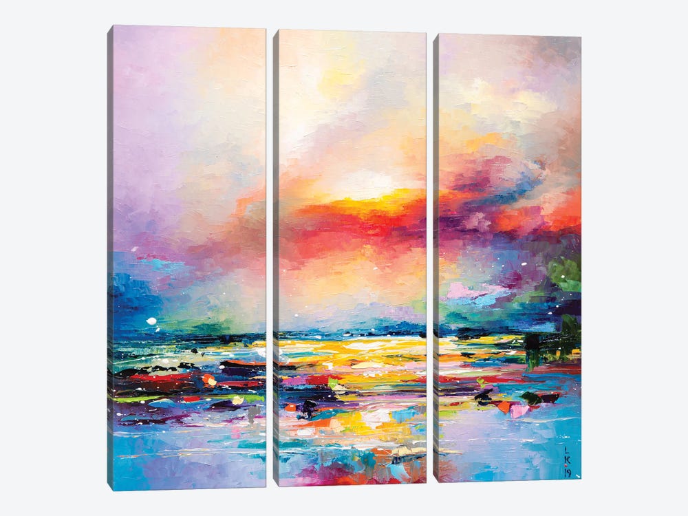 Sunset At The Sea by KuptsovaArt 3-piece Canvas Art Print
