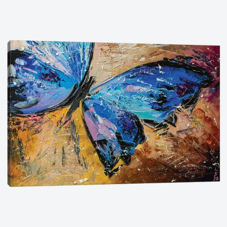 Blue Butterfly II Canvas Print #KPV415} by KuptsovaArt Canvas Art Print