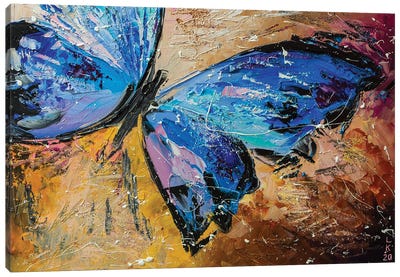 Blue Butterfly II Canvas Art Print - KuptsovaArt