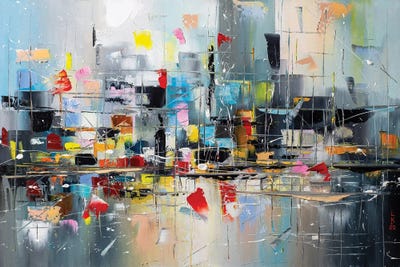 Busy Street II by KuptsovaArt multi panel art