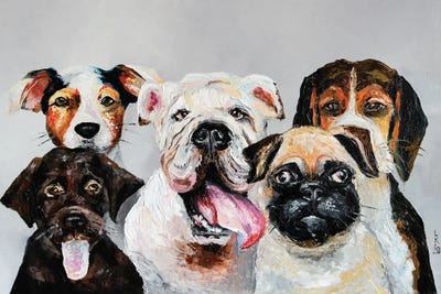 Company Of Dogs by KuptsovaArt metal wall art