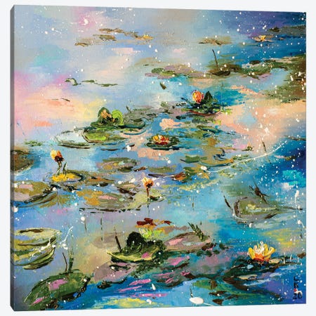 Evening Pond Canvas Print #KPV426} by KuptsovaArt Canvas Artwork