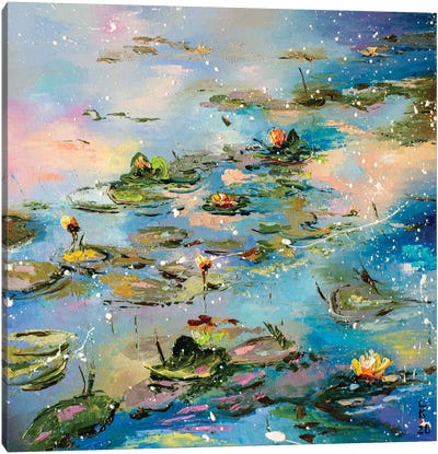 Evening Pond Canvas Art Print - KuptsovaArt