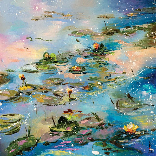 Water Lilies: Evening Pond by KuptsovaArt