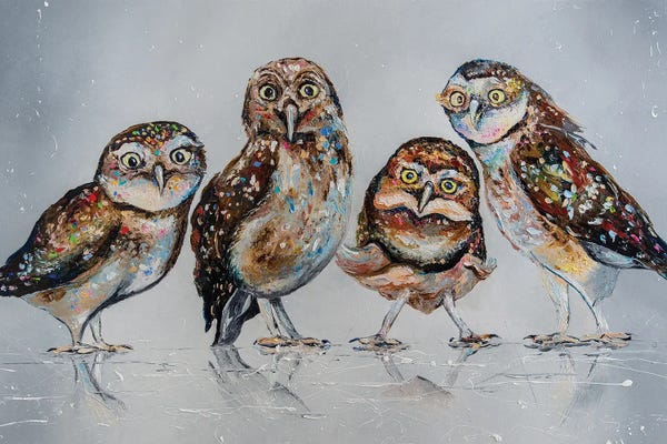 Artists From Ukraine: Company Of Owls by KuptsovaArt