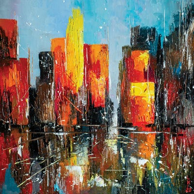 Hot Day In The City by KuptsovaArt framed wall art